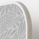 ヴィンテージボタニカルグレーウィリアムモリスパターン ピックルボールラケット (左詳細)