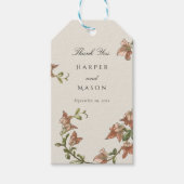 ヴィンテージボタニカルサンキューギフトラベル ギフトタグ (正面)