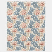 ヴィンテージボタニカルスローフローラモリスデザイン フリースブランケット (正面)