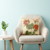 ヴィンテージボタニカルゾナルゼラニウムフローライラストレティ クッション (椅子)