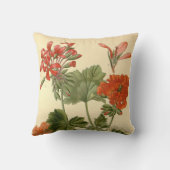 ヴィンテージボタニカルゾナルゼラニウムフローライラストレティ クッション (裏面)