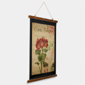 ヴィンテージボタニカルタペストリー – ペラルゴニウム 吊り下げ型タペストリー (傾斜あり)