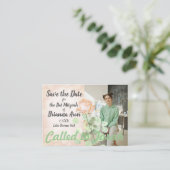 ヴィンテージボタニカルダスティピーチバラバルミツワー アドバイスカード (スタンド正面)