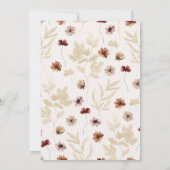 ヴィンテージボタニカルチニーフローラブライダルシャワー 招待状 (裏面)