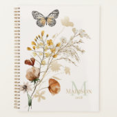 ヴィンテージボタニカルチニーフローラモノグラムプランナー プランナー手帳 (正面)