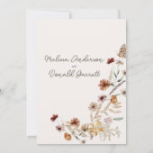 ヴィンテージボタニカルチニーフローラ婚約パーティ 招待状 (裏面)