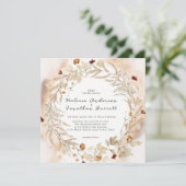 ヴィンテージボタニカルチニーフローラ結婚式招待状 (スタンド正面)
