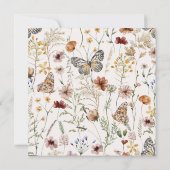 ヴィンテージボタニカルチニーフローラ結婚式招待状 (裏面)