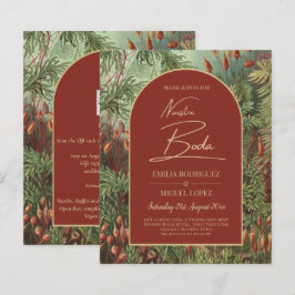 ヴィンテージボタニカルテラコッタ花模様アーチ結婚ズ