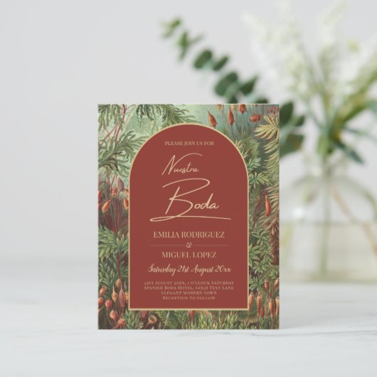 ヴィンテージボタニカルテラコッタ花模様アーチ結婚ズ (スタンド正面)