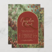 ヴィンテージボタニカルテラコッタ花模様アーチ結婚ズ (正面/裏面)