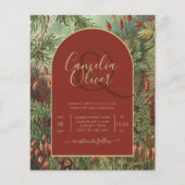 ヴィンテージボタニカルテラコッタ花模様アーチ結婚ズ (正面)