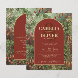 ヴィンテージボタニカルテラコッタ花模様アーチ結婚ズ