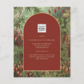 ヴィンテージボタニカルテラコッタ花模様アーチ結婚ズ チラシ (裏面)