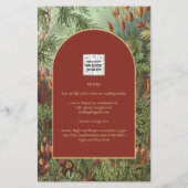 ヴィンテージボタニカルテラコッタ花模様アーチ結婚ズ チラシ (裏面)