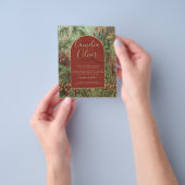 ヴィンテージボタニカルテラコッタ花模様アーチ結婚ズ チラシ (手)