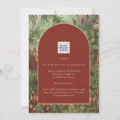 ヴィンテージボタニカルテラコッタ花模様アーチ結婚ズ 招待状 (裏面)