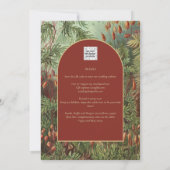 ヴィンテージボタニカルテラコッタ花模様アーチ結婚ズ 招待状 (裏面)