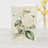 ヴィンテージボタニカルパール椿 カード (黄色い花)