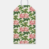 ヴィンテージボタニカルピンクマウンテンローレルフラワー ギフトタグ (裏面)