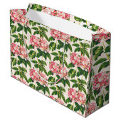ヴィンテージボタニカルピンクマウンテンローレルフラワー ラージペーパーバッグ (裏面アングル)