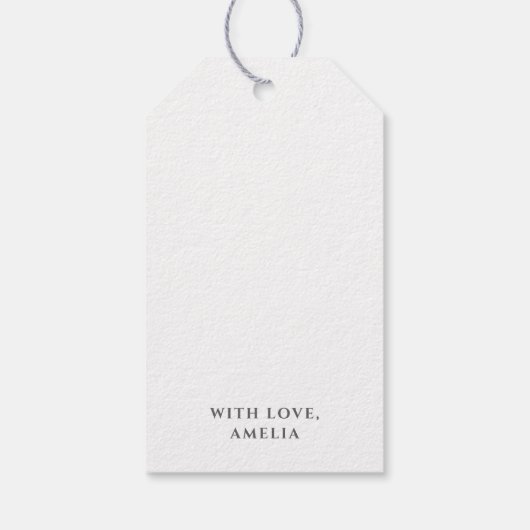 ヴィンテージボタニカルピンクローズサンキュー ギフトタグ (裏面)