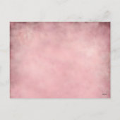 ヴィンテージボタニカルピンクローズ&バタフライエフェメラ シーズンポストカード (裏面)