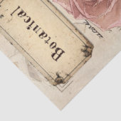 ヴィンテージボタニカルピンクローズ&バタフライエフェメラ 薄葉紙 (詳細)