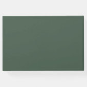 ヴィンテージボタニカルピンク&セージ結婚グリーン ゲストブック (裏面)