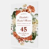 ヴィンテージボタニカルフレームボホブライダルシャワーウェルカム アクリルサイン (傾斜)