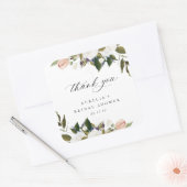 ヴィンテージボタニカルフローラありがとう スクエアシール (封筒)