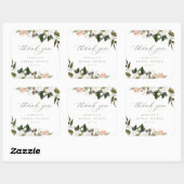 ヴィンテージボタニカルフローラサンキュースクエアステッカー スクエアシール (シート)