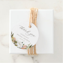 ヴィンテージボタニカルフローラサンキューメッセージカード フェイバータグ