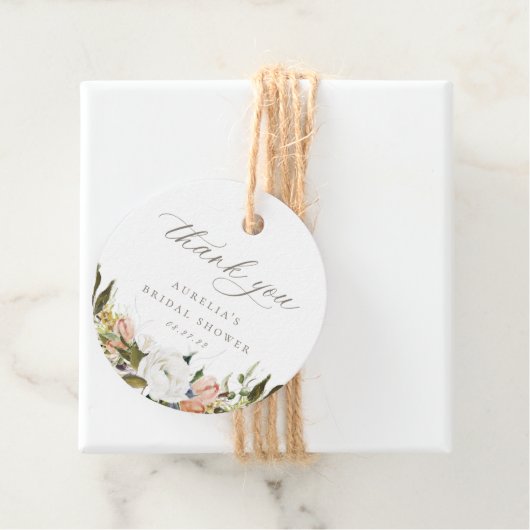 ヴィンテージボタニカルフローラサンキューメッセージカード フェイバータグ (インサイチュ)