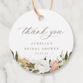 ヴィンテージボタニカルフローラサンキューメッセージカード フェイバータグ (正面)