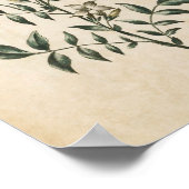 ヴィンテージボタニカルフローラジャスミンプリント ポスター (角)