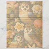 ヴィンテージボタニカルフール&フラワースクラップブック紙 (正面)