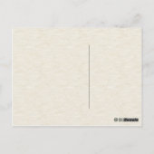 ヴィンテージボタニカルブルーアイリスイラストレーション ポストカード (裏面)