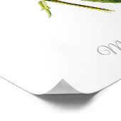 ヴィンテージボタニカルプリントマレチャルニールイエローローズ ポスター (角)