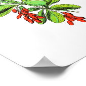 ヴィンテージボタニカルポスター – Barberry ポスター (角)