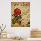 ヴィンテージボタニカルポスター – Rhododenron ポスター (キッチン)