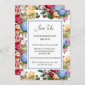 ヴィンテージボタニカルマザーズデイブランチ 招待状 (正面/裏面)
