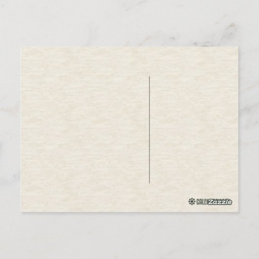 ヴィンテージボタニカルマリゴールドイラストレーション ポストカード (裏面)