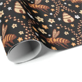 ヴィンテージボタニカルミツバチ&ビーハイブ ラッピングペーパー (ロールコーナー)