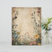 ヴィンテージボタニカルメドウスクラップブック紙エフェメラ (スタンド正面)