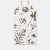 ヴィンテージボタニカルモノグラムクレストウェルカムオファーストGif ギフトタグ (裏面)