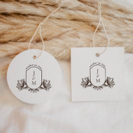 ヴィンテージボタニカルモノグラムクレストクラシックラウンド フェイバータグ