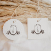 ヴィンテージボタニカルモノグラムクレストクラシックラウンド フェイバータグ