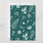 ヴィンテージボタニカルモノグラムジェード結婚式招待状 招待状 (裏面)