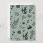 ヴィンテージボタニカルモノグラムセージ招待状 招待状 (裏面)